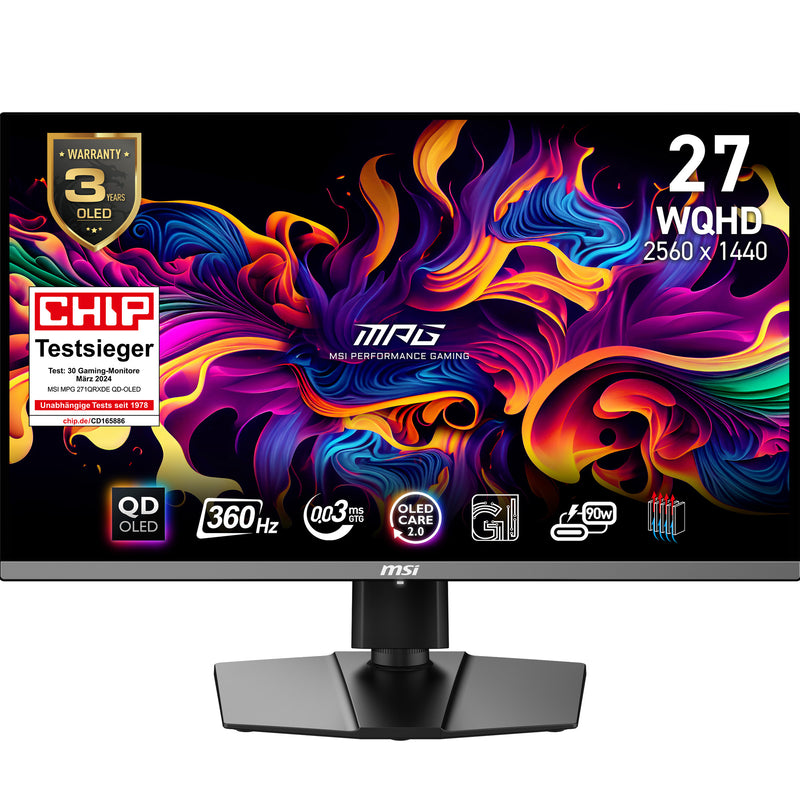 MSI 27" Monitor – QD-OLED, lebendige Farben
