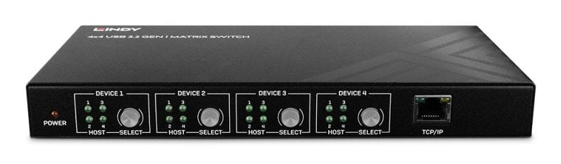 Lindy USB-Schalter – 4 Geräte gleichzeitig verbinden