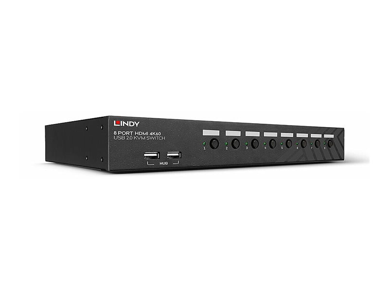 Lindy 8-Port HDMI KVM Umschalter – Steuert 8 PCs mit 4K-Unterstützung