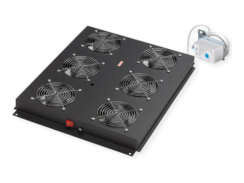 Roline 19" Dachlüftereinheit – 6 Lüfter, Thermostatgesteuert