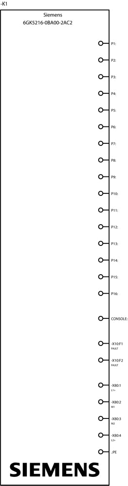 Siemens Netzwerk-Switch – 16 Ports, Fast Ethernet