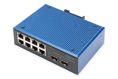 Digitus 8+2-Port Netzwerk-Switch – Robust für Industrie