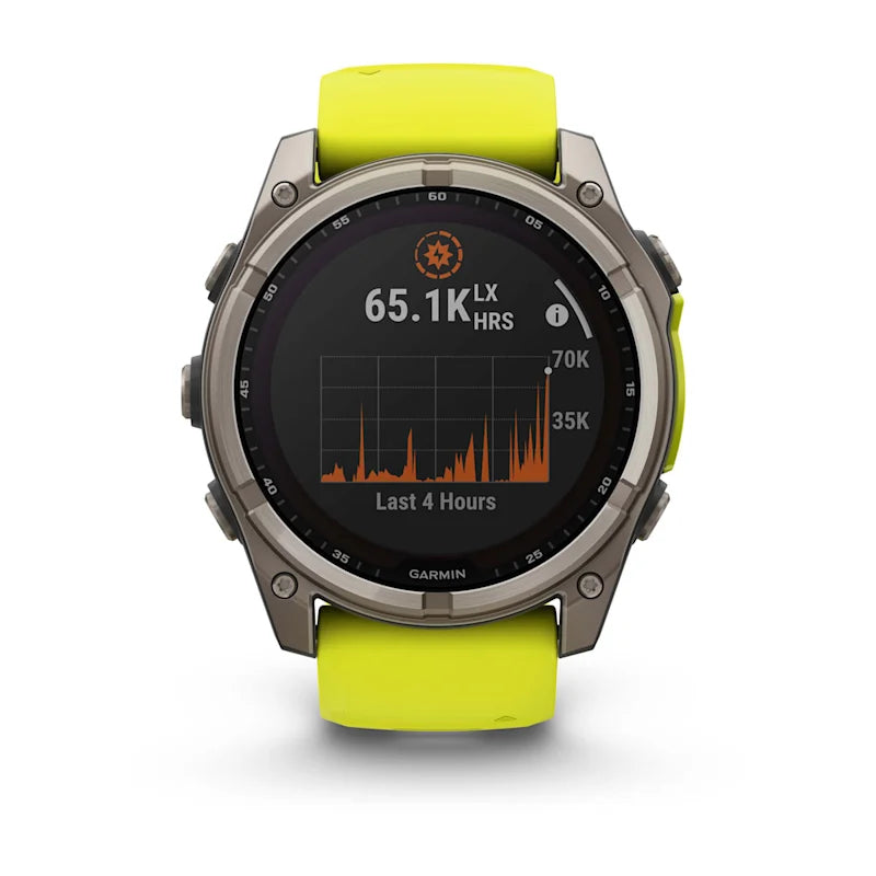 Garmin Fenix 8 Solar Uhr – Titan, Solarbetrieben