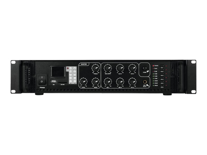 OMNITRONIC Mischverstärker – 180 Watt, 6 Zonen