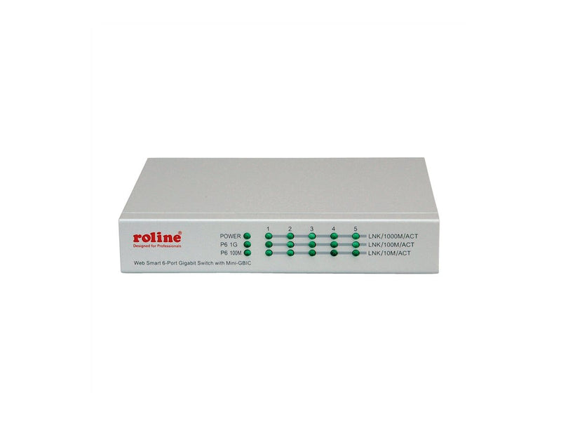 ROLINE Netzwerk-Switch – 5 Gigabit Ports, 1 SFP für schnelle Verbindungen