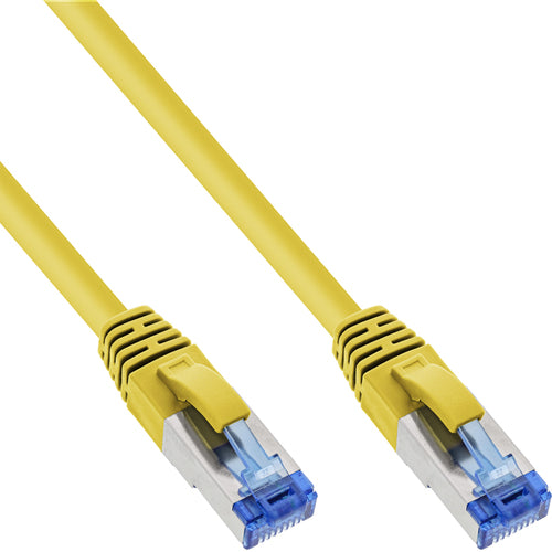 Inline Netzwerkkabel 5m – Cat6a, halogenfrei, blau