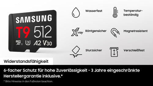Samsung microSD Speicherkarte – 512 GB für schnelle Datenübertragung