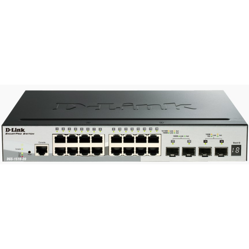 D-Link Smart Switch – 16 Gigabit-Ports, erweiterbar