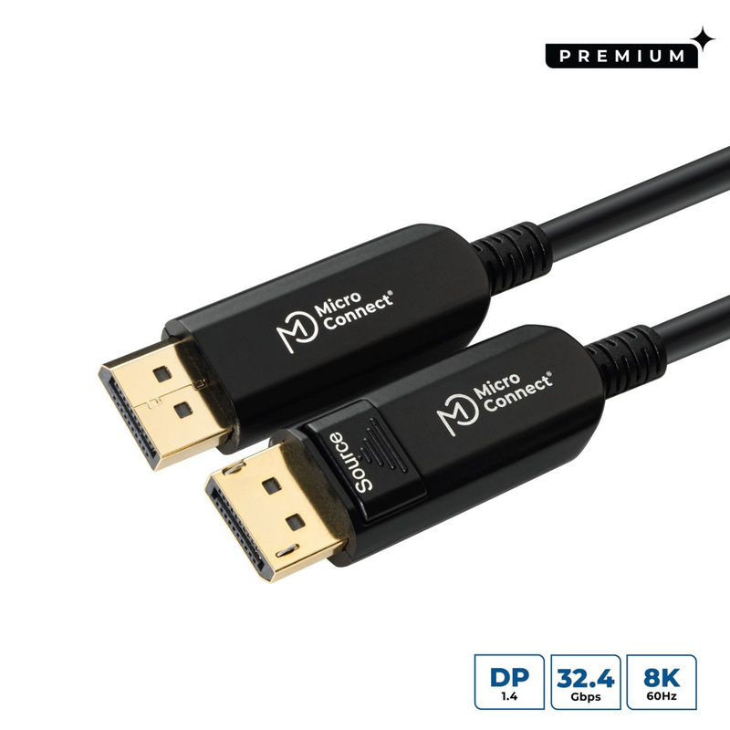 Microconnect DisplayPort-Kabel 10m – 8K Unterstützung, flexibel