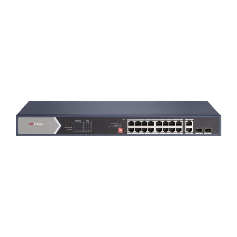 Hikvision Netzwerk-Switch – 20 Anschlüsse, PoE-Unterstützung