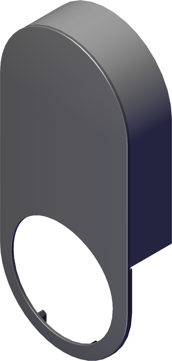 SimonsVoss Türgriff-Cover – Schutz für Zutrittskontrolle, schwarzgrau