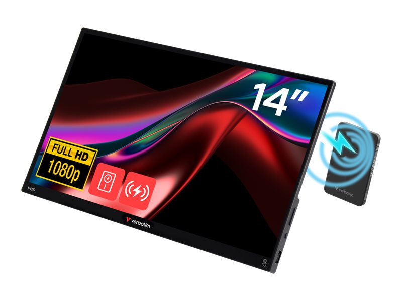 Verbatim 14" Tragbarer Monitor – Full HD, leichtes Design