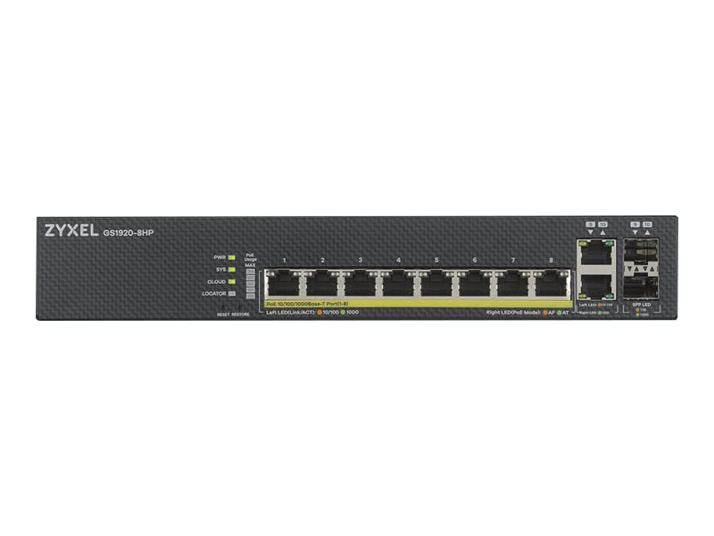 Zyxel Netzwerk-Switch – 8 Anschlüsse, Cloud-Management
