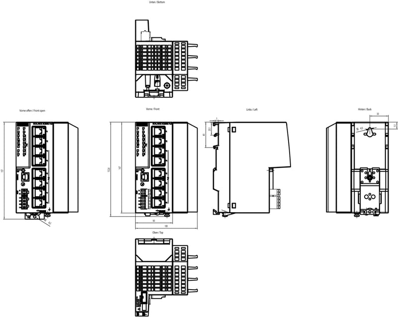 Siemens Netzwerk-Switch – 8 Ports, Power over Ethernet