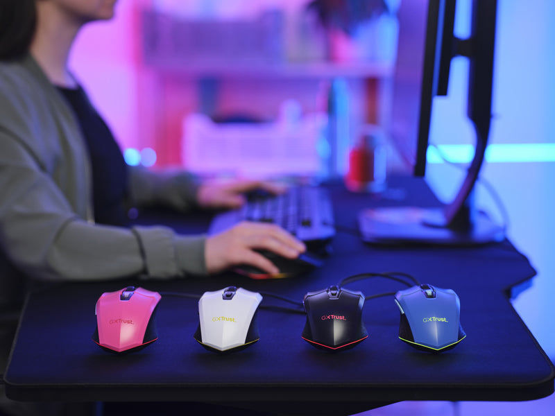 TRUST Gaming-Maus – Beleuchtet, 6 Tasten, Kabelgebunden