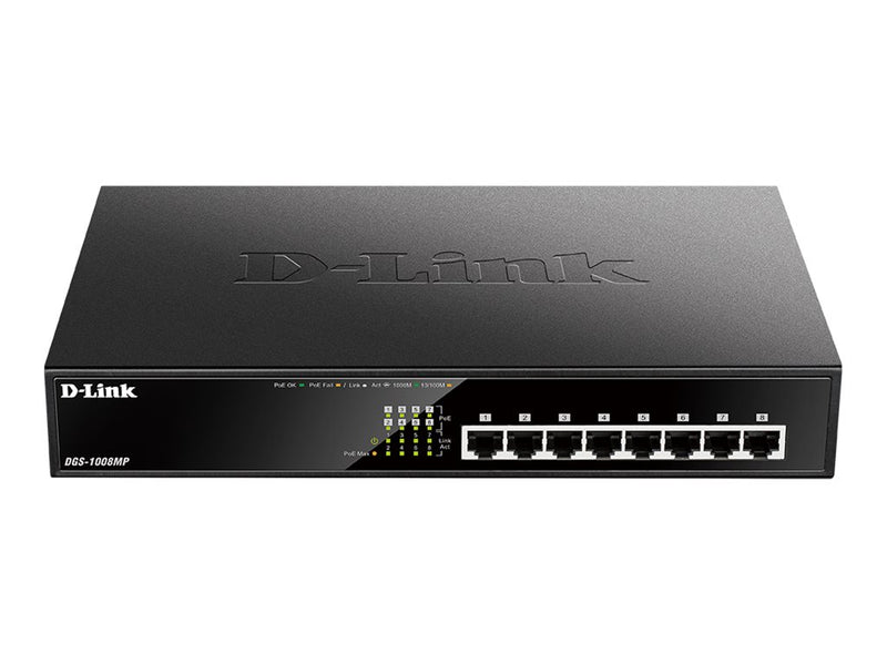 D-Link 8-Port Gigabit Switch – PoE+ für einfache Vernetzung