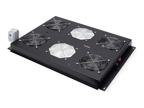 Roline Rack-Lüfter – 4 Ventilatoren, Thermostatgesteuert
