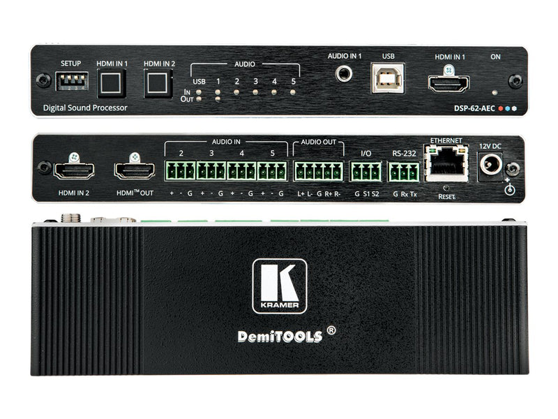 Kramer Audio-Matrix – 6x2 Umschalter mit Echo-Unterdrückung