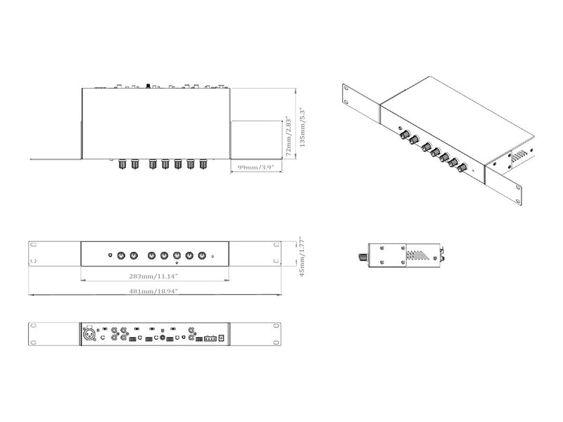 VISION Audio-Mixer-Verstärker – 4-Kanal, Bluetooth-fähig