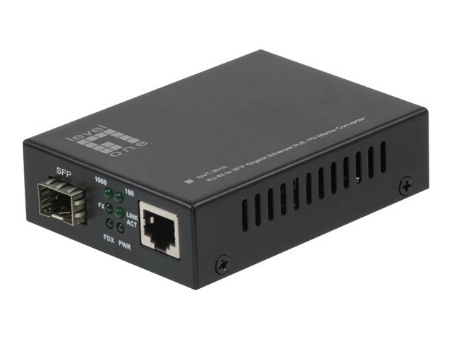 LevelOne Medienkonverter – RJ45 zu SFP, Gigabit, PoE-Unterstützung