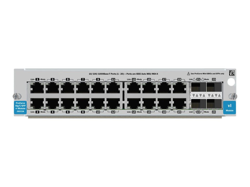 HP Enterprise Netzwerkerweiterung – 20 Gigabit-Ports, 4 SFP-Steckplätze