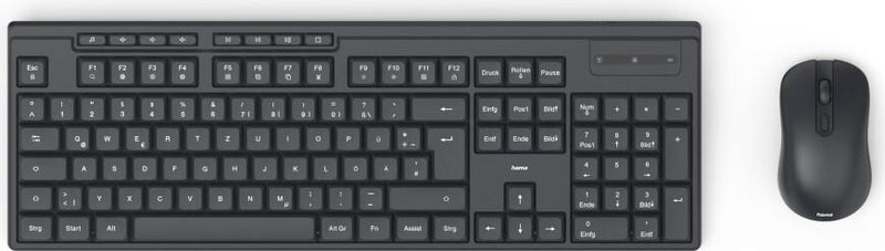 HAMA Kabellose Tastatur und Maus – Ideal fürs Heimbüro, 8 Mediatasten
