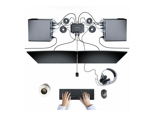 StarTech KVM Switch – 2 Monitore, 4K Unterstützung
