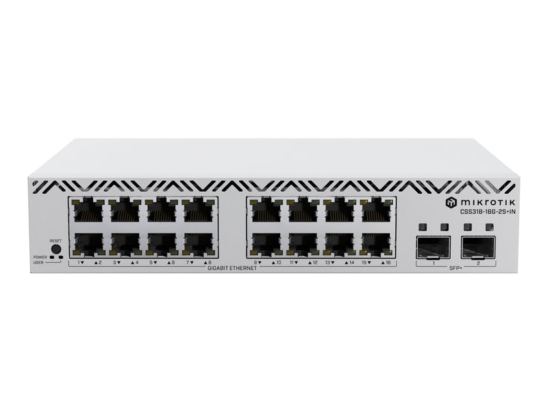 MikroTik Cloud Smart Switch – 16 Gigabit-Ports, 2 SFP+ für schnelles Netzwerk