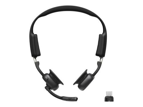 Shokz OpenMeet Bluetooth-Headset – Offenes Ohr, USB-C Adapter