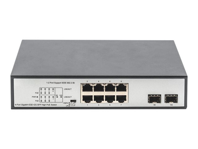 Digitus 8-Port Gigabit PoE Switch – Unmanaged, für kleine Netzwerke