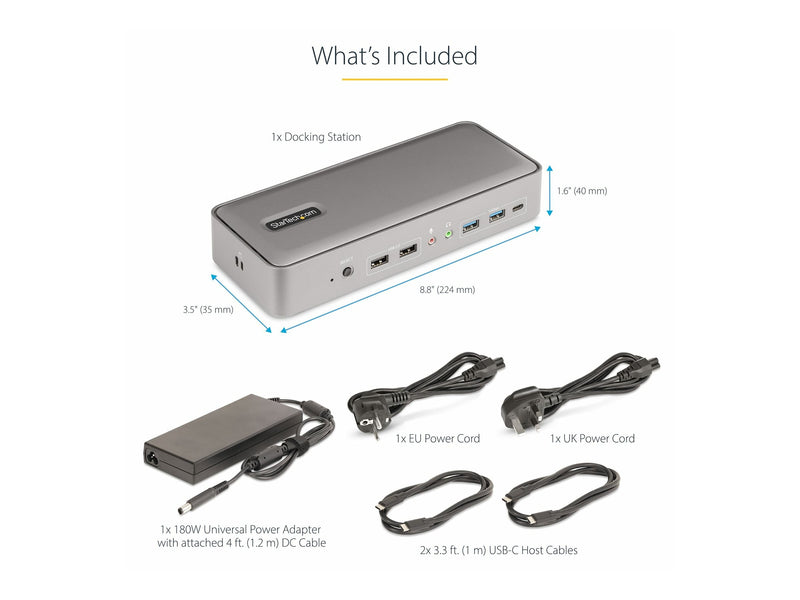 StarTech Dual Monitor Dock – Für 2 Laptops, 4K-Display