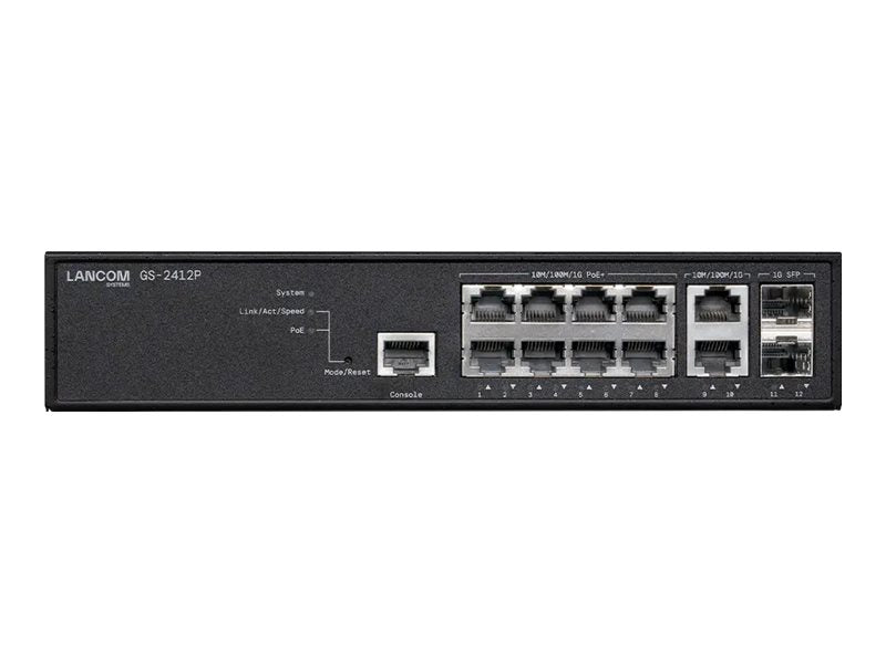 LANCOM Managed Switch – 12 Anschlüsse, PoE+ Unterstützung