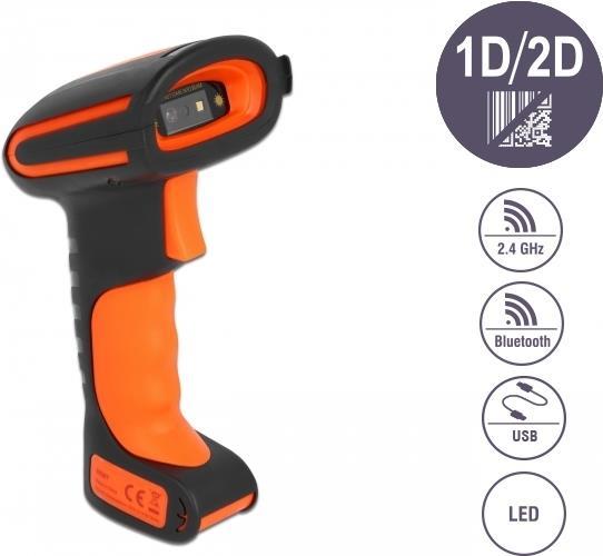 DELOCK Barcode-Scanner – 1D/2D, Bluetooth & USB