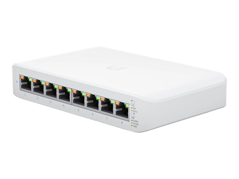 Ubiquiti UniFi Lite 8 PoE Switch – 8 Anschlüsse, PoE+ Unterstützung