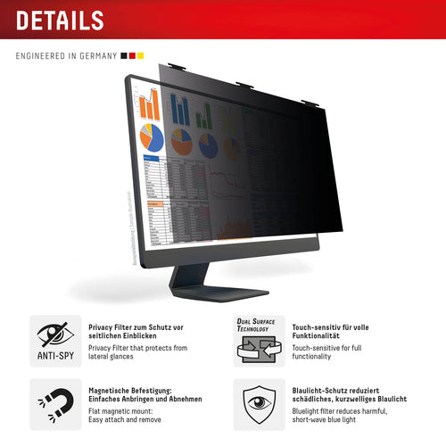 E.V.I. 27" Desktop-Monitor – Datenschutz und klare Sicht