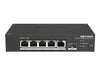 Hikvision Smart Switch – 4 PoE-Anschlüsse, DIN-Schienen-Montage