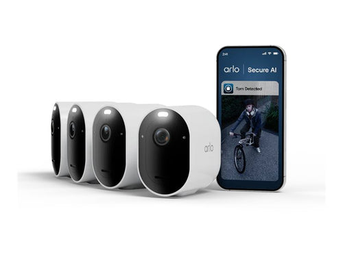 Arlo Pro 6 Überwachungskamera-Set – Wetterfest, 2K-Video, 4er-Pack