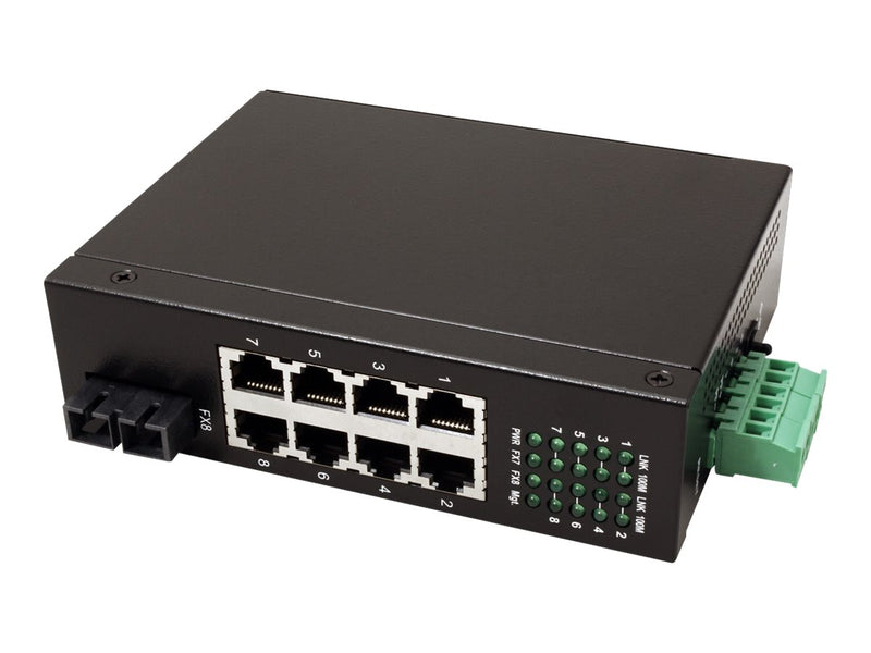 ROLINE Industrie-Switch – 8 Anschlüsse, DIN-Schiene montierbar