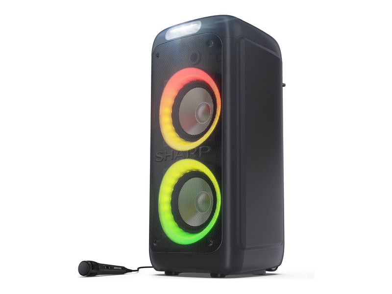 Sharp Party-Lautsprecher – USB, AUX, LED-Lichtshow