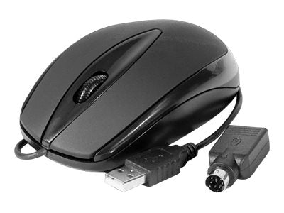 DACOMEX Optische Maus – USB und PS/2, schwarz