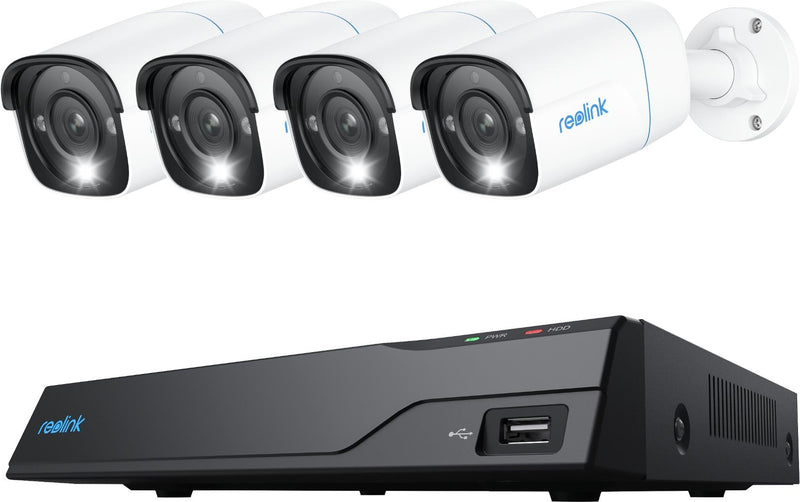 REOLINK Überwachungssystem – 4 Kameras, 2 TB Speicher