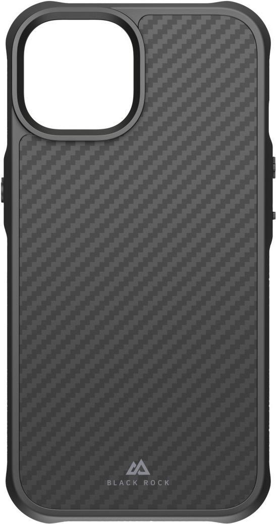 BLACK ROCK iPhone 14 Cover – robustes Carbon, schwarz