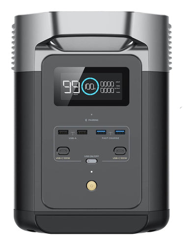 Ecoflow Tragbare Powerstation – 2400W Leistung, USB-C Anschlüsse