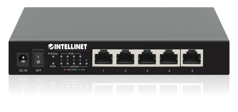 INTELLINET 5-Port Ethernet Switch – 2.5G, PoE+ Unterstützung