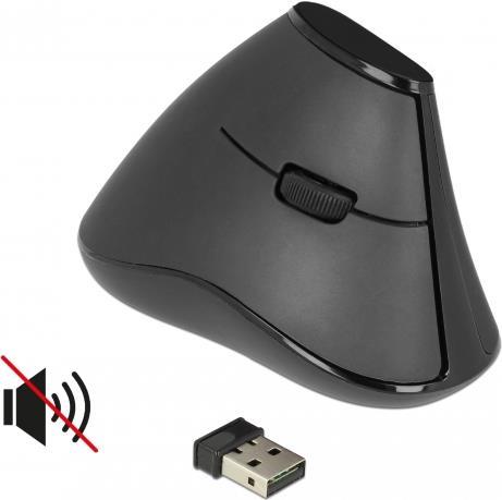 DELOCK Vertikale Maus – Ergonomisch, Kabellos für Rechtshänder