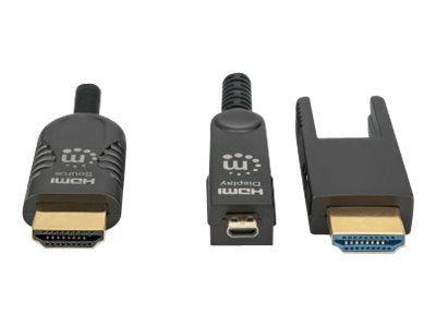 Manhattan HDMI-Glasfaserkabel – 4K, 50 m, abnehmbarer Stecker