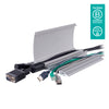 Dataflex Kabelschutz 90 cm – Bodenmontage, Silber