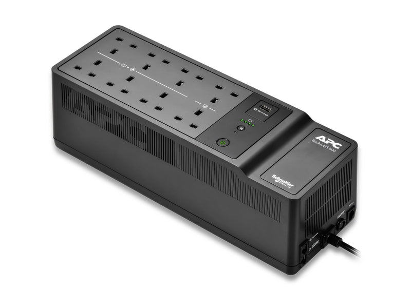 APC Back-UPS BE500G2 – USV für Wandmontage, Überspannungsschutz
