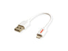 ROLINE Lightning-Kabel – 15 cm, für Apple Geräte, weiß