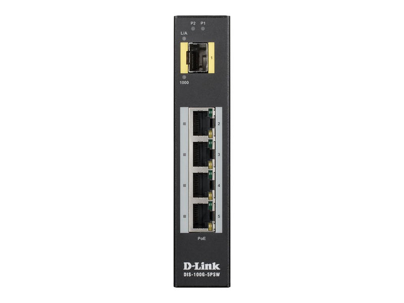 D-Link 5-Port Netzwerk-Switch – PoE, robust für Industrie